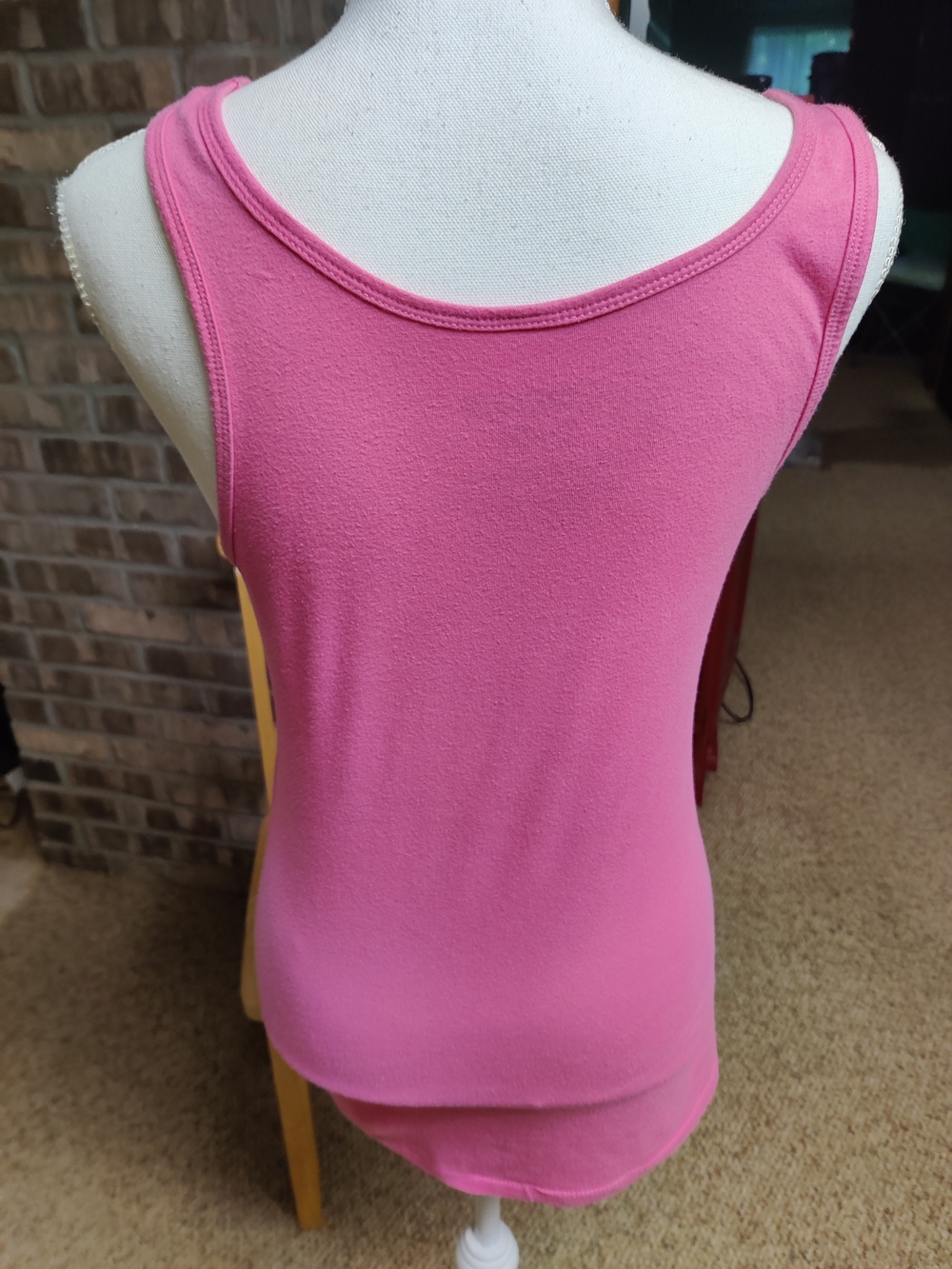 Pink Graphic Racerback Tank Top - Active Slogan Design Large Fitted - Picture 4 of 8